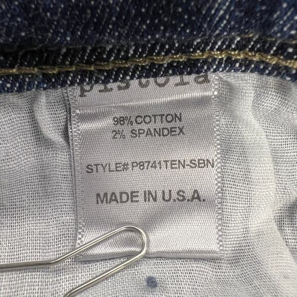 Pistola Tallis Fringe Hem Cropped Lower Mid Rise Medium Wash Jeans Size 24 - Picture 8 of 12